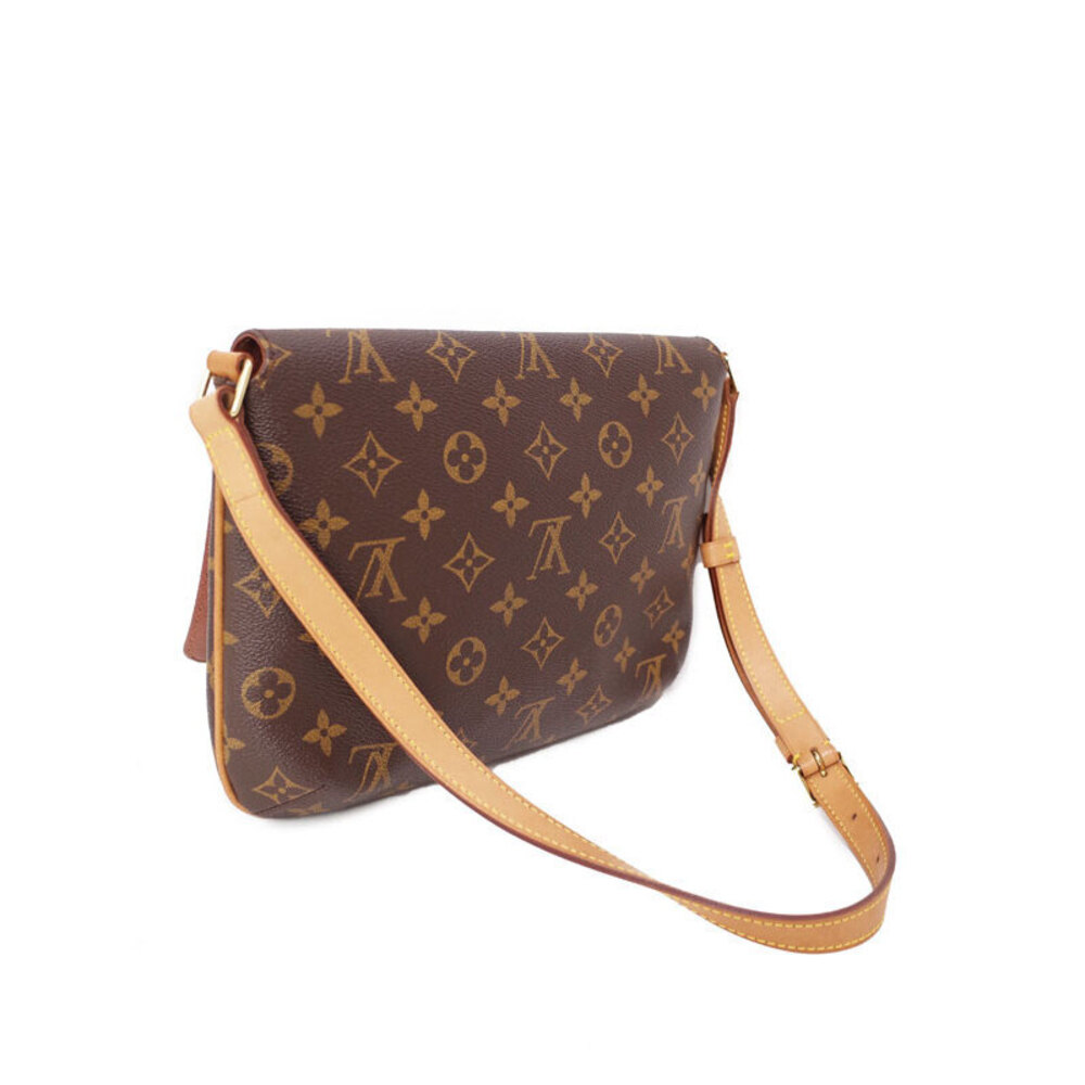Louis Vuitton Bag Shoulder Short Leather Brown Monogram Musette Tango